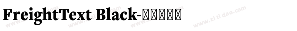 FreightText Black字体转换